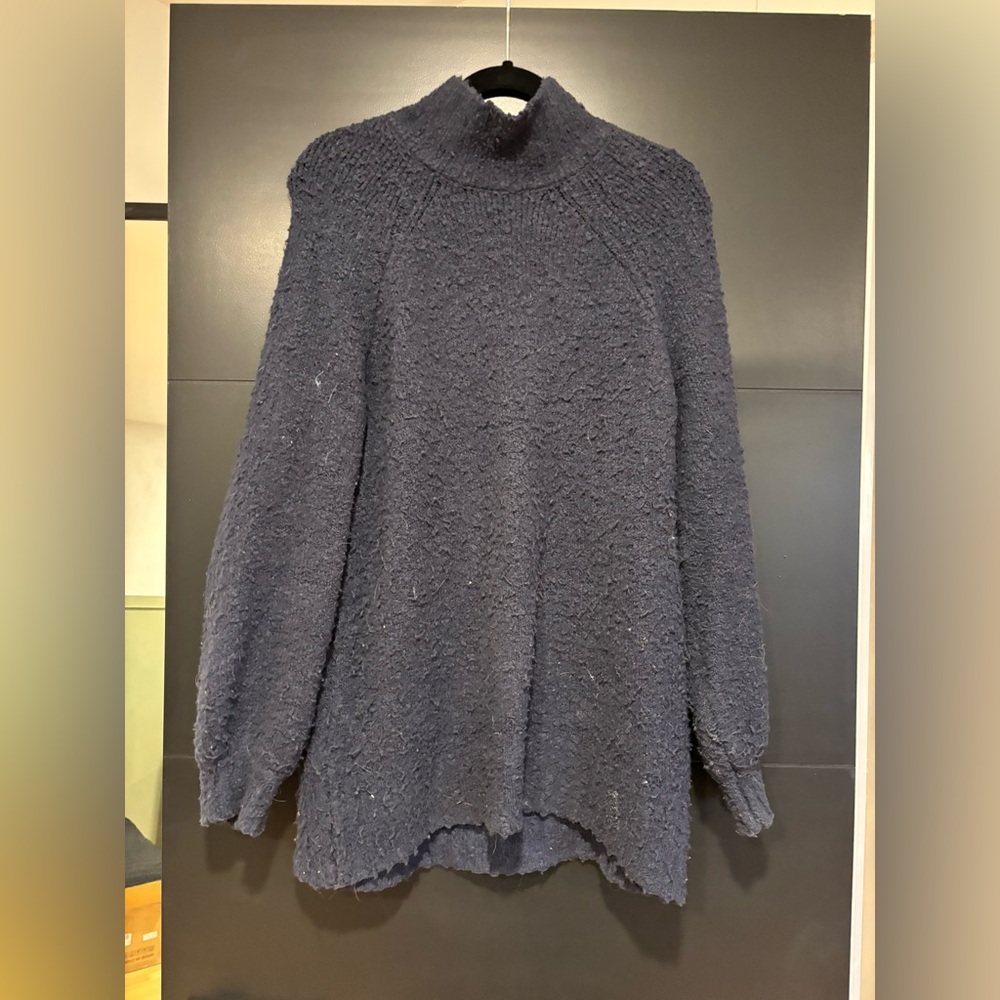 Aerie Navy Extra-Long Lounge Sweater
